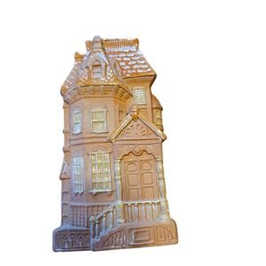 Vintage Knobler Japan Victorian House Ceramic Wall Pocket Terracotta Decor
